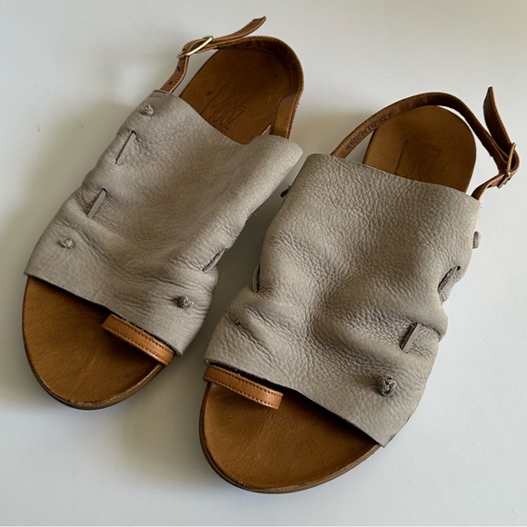 Free People Lake House Sling Back Sandals Stone 37 - Picture 4 of 13